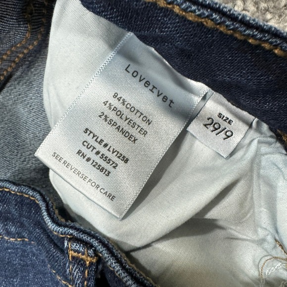 Lovervet Vervet Jeans Womens 29/9 Blue Slim Straight Stretch Dark Wash Preppy - Picture 7 of 7